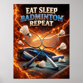 Poster Energia Badminton Neon Smash