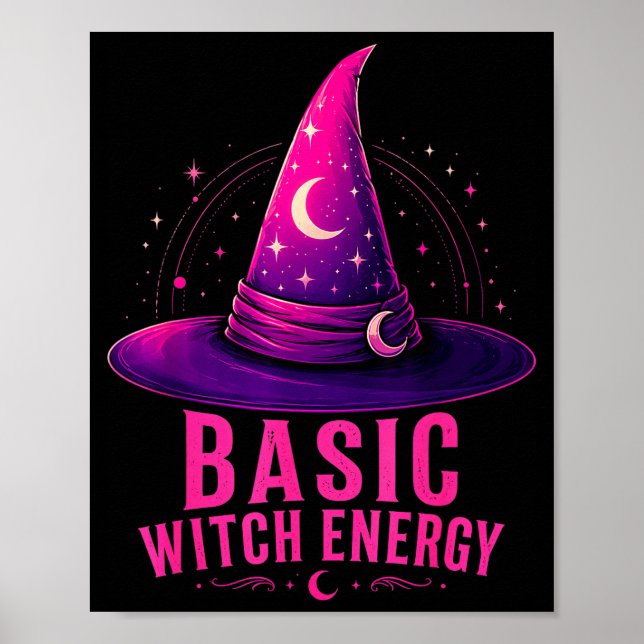 Poster Energia básica de bruxa design gráfico de hallowee (Frente)