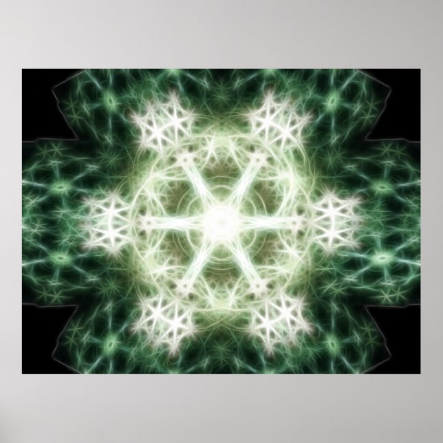Póster Energia com Floco de Neve (Frente)