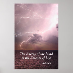 Poster Energia da Essência da Mente da Vida Aristóteles C