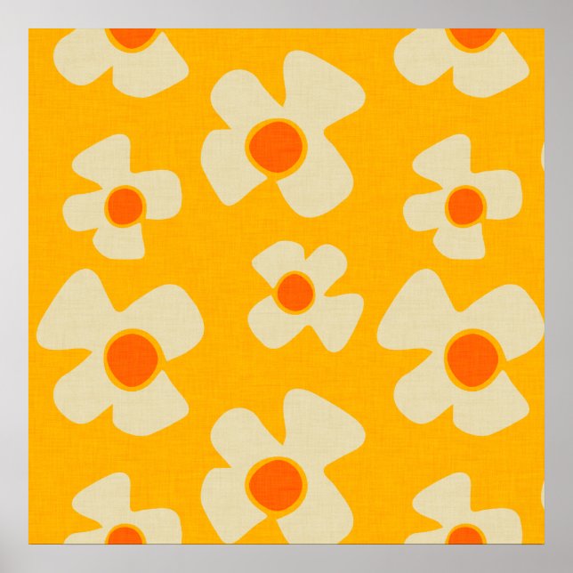 Poster Energia da Flor - Amarelo Daisy (Frente)
