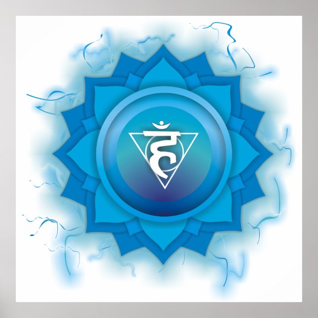 Poster Energia de chakra azul (Frente)