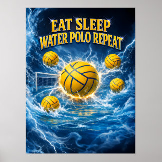 Poster Energia de Onda de Pólo Aquático