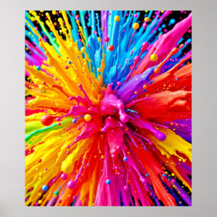 Poster Energia de ruptura de pintura vibrante