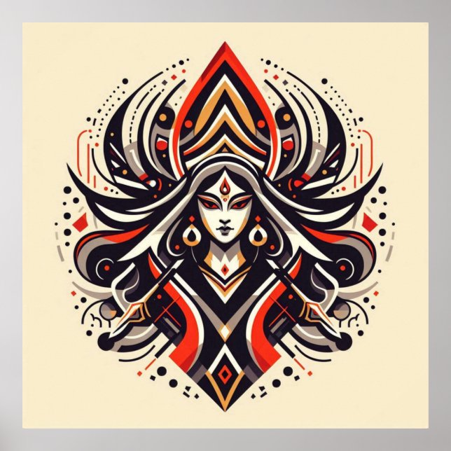 Poster Energia divina - Abstrato Durga | Fraoula (Frente)