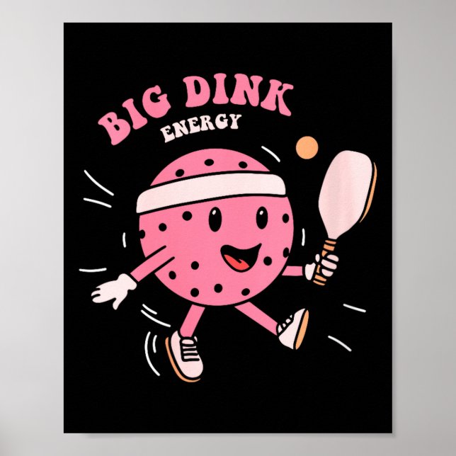 Poster Energia feminina de dink grande pickleball piada d (Frente)