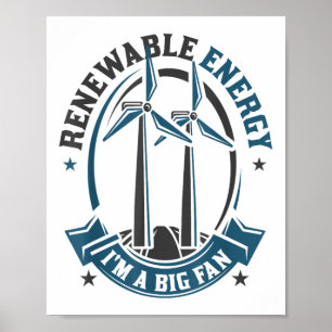 Poster Energia Renovável É Uma Grande Proteção Ambiental 