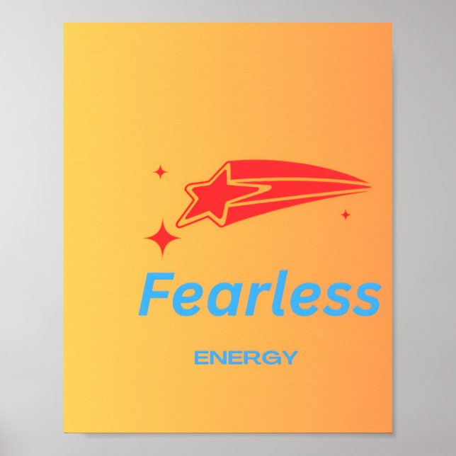 Poster Energia Sem Medo – Mentalidade Ousada, Vibrações P (Frente)