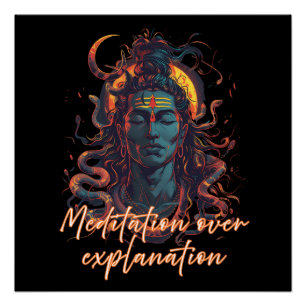 Póster Energia Shiva, Poder Divino, Design de Manifestaçã