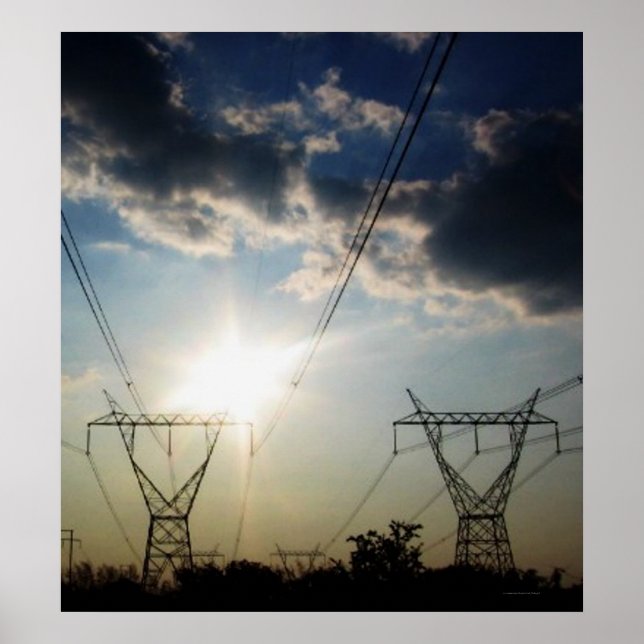 Póster "Energia solar. Energia elétrica." (Frente)