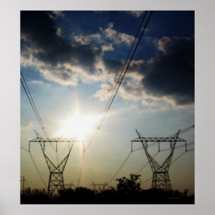 Póster "Energias solares. Corrente eléctrica. "
