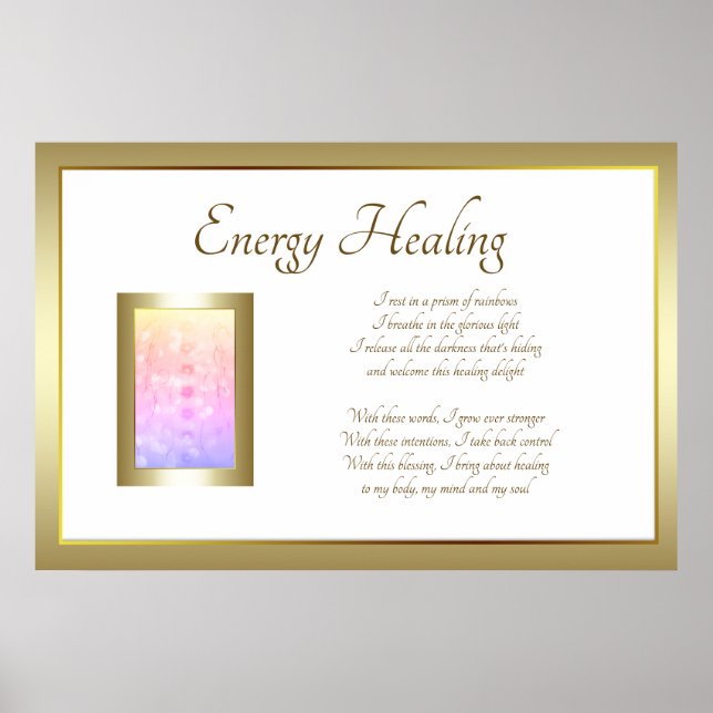 Poster Energy Healing Poem Art design (Frente)