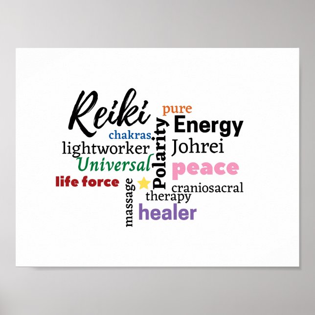 Poster Energy Worker e Massage Therapist Wall Art (Frente)