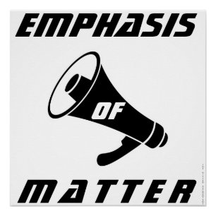Póster "Ênfase da matéria "