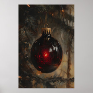 Poster Enfeite de Alma Gótica Escura para Árvore de Natal