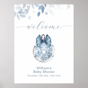 Poster Enfeite de Floco de Neve de Arco de Inverno Bem-vi