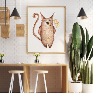 Poster Enfeite de ilustração engraçada e engraçada