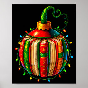 Poster Enfeite de Livro Antigo Natal Bibliotecários Cinéf
