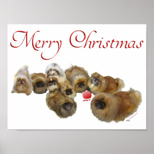Poster Enfeite de Natal da raça Pekingese