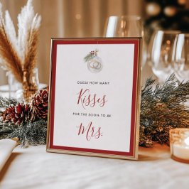 Poster Enfeite de Natal de Inverno Adivinhe Quantos