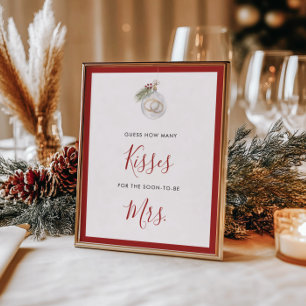 Poster Enfeite de Natal de Inverno Adivinhe Quantos