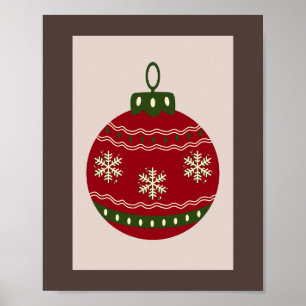 Poster Enfeite de Natal Vermelho