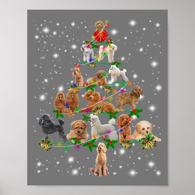 Poster Enfeite Engraçado Poodle, Enfeite de Decoração de  (Frente)