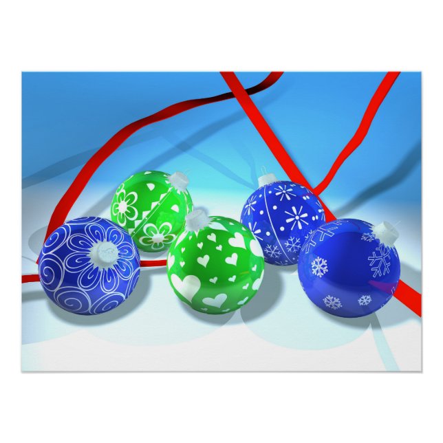 Póster Enfeites de natal (Frente)