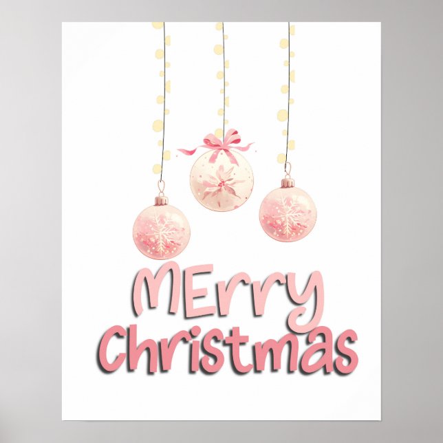 Poster enfeites de natal arte de parede (Frente)