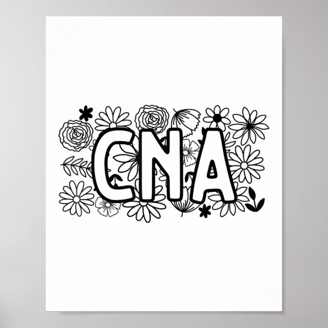 Poster Enfermagem Certificada de Adn com Cuidados De Saúd (Frente)