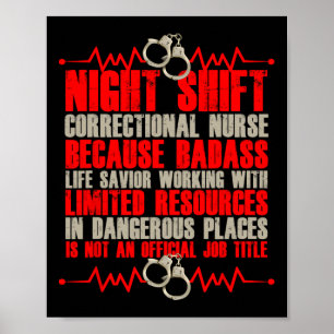 Poster Enfermagem Corretiva, Enfermeira Penitenciária Sal