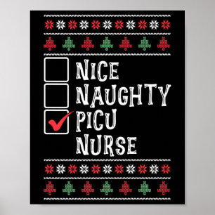 Poster Enfermagem de Xmas O Trabalhador de Saúde Picu Enf
