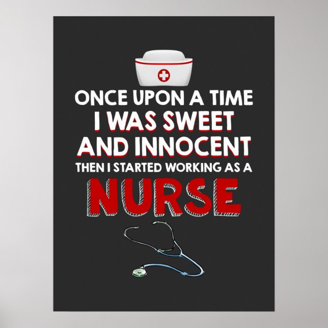 Poster Enfermagem | Trabalho Como Enfermeiro (Frente)