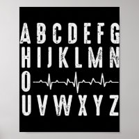 Enfermeira ABC Engraçado Ritmo Cardíaco PQRST EKG