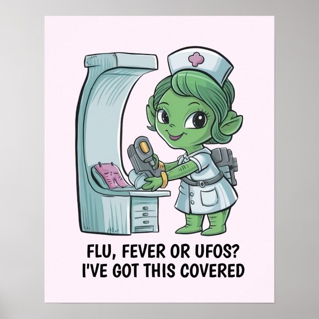 Poster Enfermeira Alien (Frente)