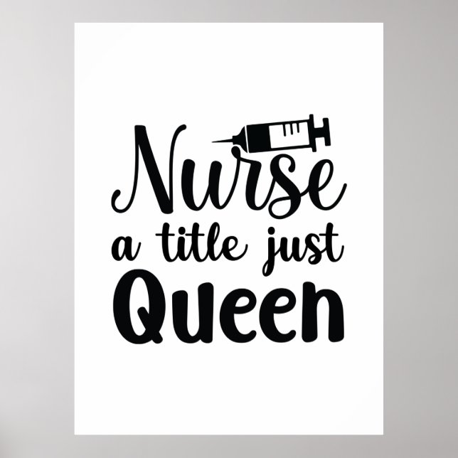 Poster Enfermeira Arte Um Título Apenas Rainha (Frente)