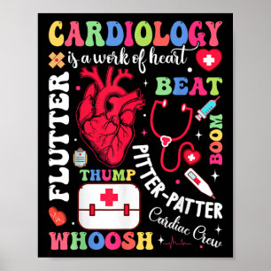 Poster Enfermeira Cardíaca Cardiologia É Trabalho De Vale