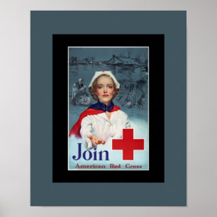 Póster Enfermeira da cruz vermelha da guerra mundial 2 do