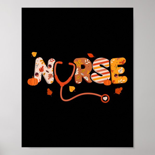 Poster Enfermeira de Ação de Graças Enfermeira Turca Cai  (Frente)