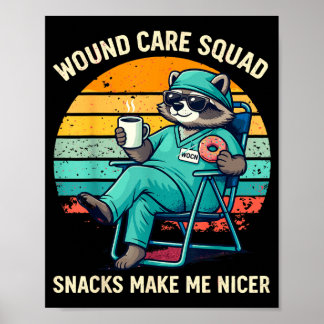 Poster Enfermeira de Cuidados com Feridas Comida Divertid