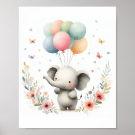 Poster Enfermeira de Elefante para Bebês