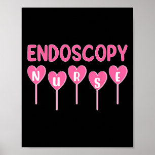 Poster Enfermeira de Endoscopia Ama Doces de São Valentim