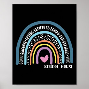 Poster Enfermeira de escola compaixão cuidando de amor de