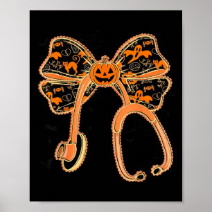 Poster Enfermeira de Halloween Enfermeira de Stethoscope 