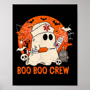 Poster Enfermeira de Halloween Enfermeira Ghost Boo Boo