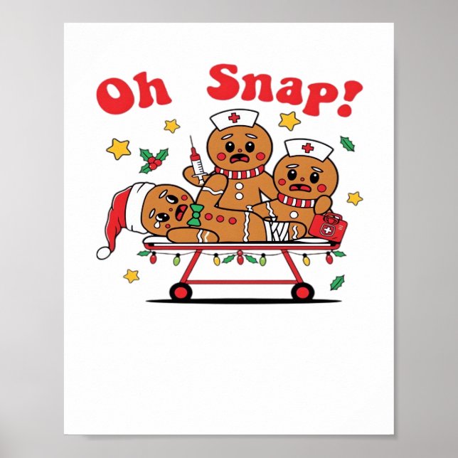Poster Enfermeira de Natal da Enfermeira de Gingerência C (Frente)