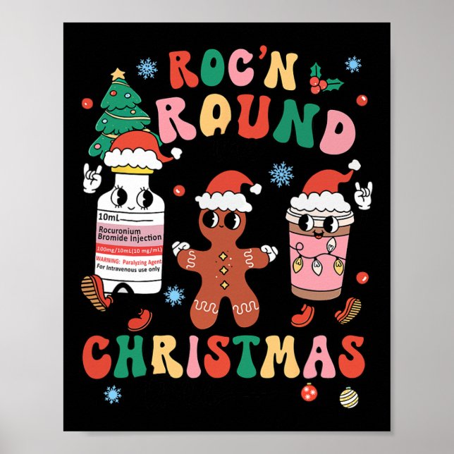 Poster Enfermeira de Natal Enfermando Roc'n no Natal (Frente)