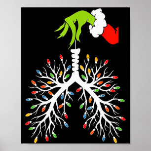 Poster Enfermeira de Natal Pulmão Luzes de Natal Engraçad