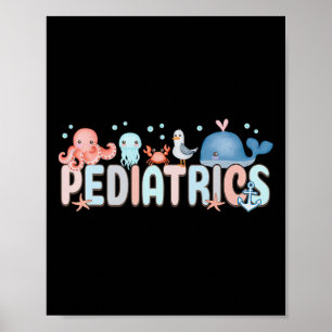 Poster Enfermeira de Pediatria Animal de Verão, Enfermeir