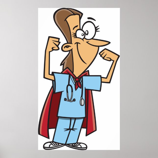 Poster Enfermeira de Super Heróis (Frente)